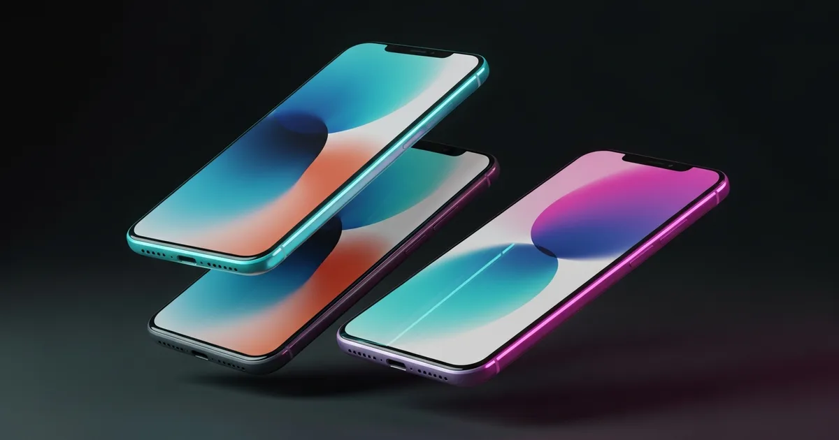 Smartphones modernes avec éclairage néon — guide d’achat Espace Tech 2026